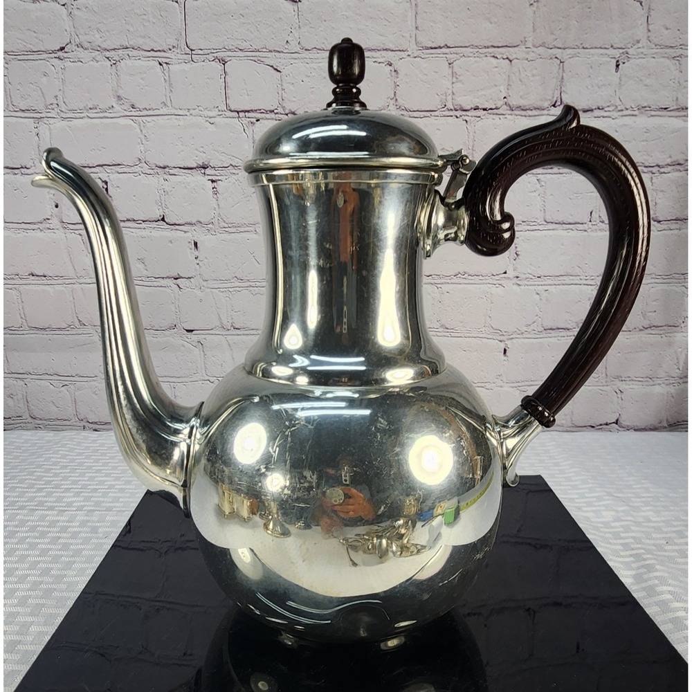 Gorham Silver Pewter Coffee Pot Teapot Vintage Pattern PH128